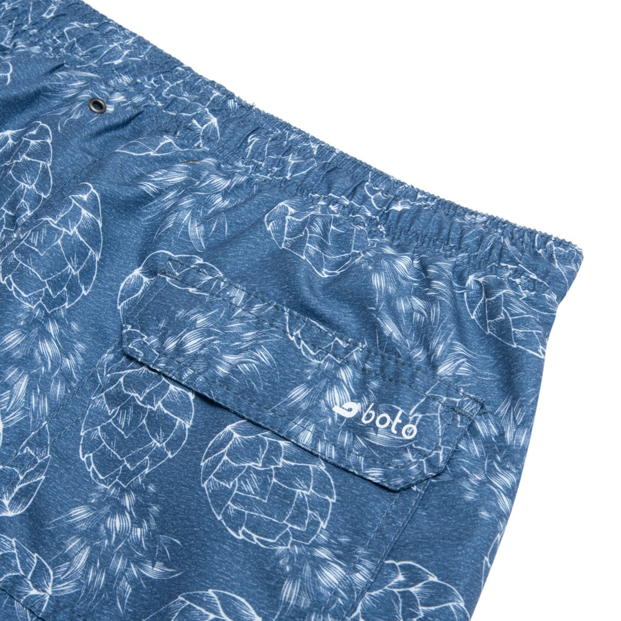 Cabo 6.5" Denim Pineapples Swim Trunks