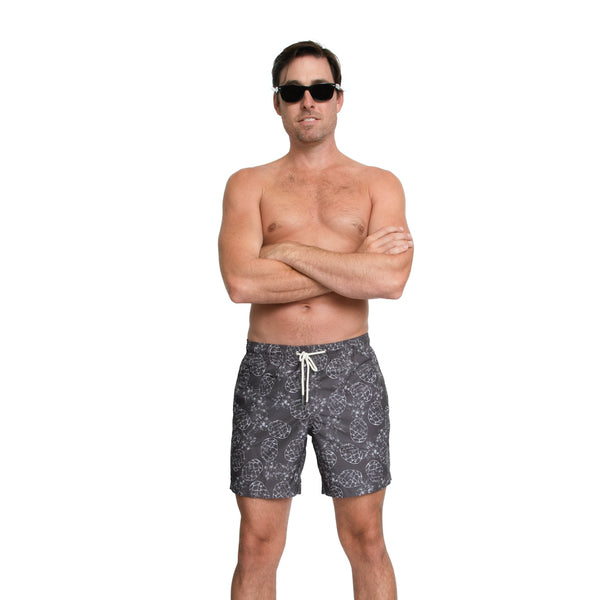 Cabo 6.5" Anchor Grey Pineapples Swim Trunks