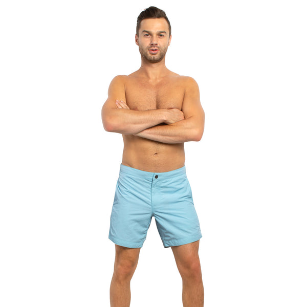 Aruba 6.5" Aqua Blue Swim Trunks
