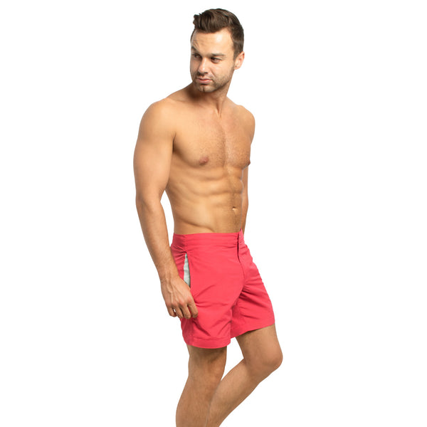 Aruba 6.5" Island Coral Red Swim Trunks