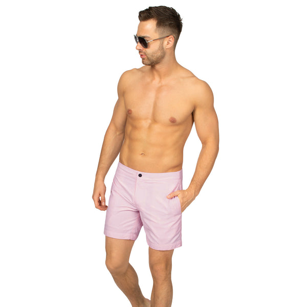 Aruba 6.5" Pastel Pink Swim Trunks