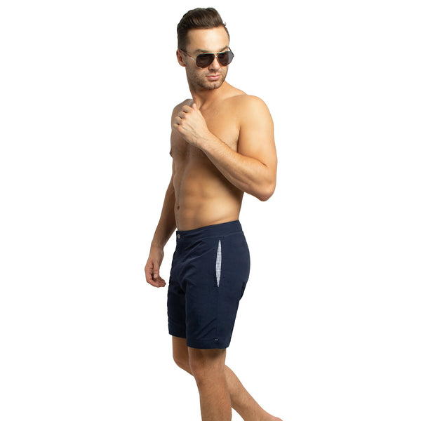 Aruba 8.5" Deep Navy Blue Swim Trunks