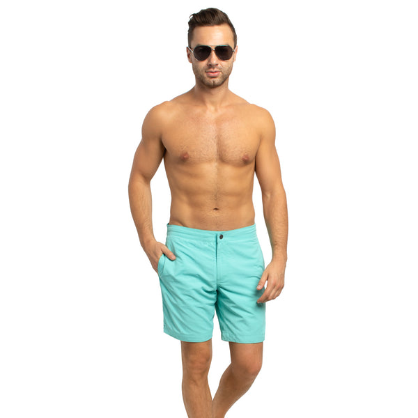 Aruba 8.5" Bright Lagoon Turquoise Swim Trunks