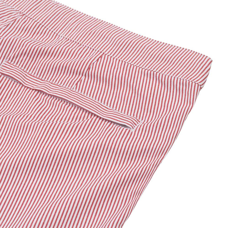 Aruba 6.5" Striped Terraccotta Red Swim Trunks