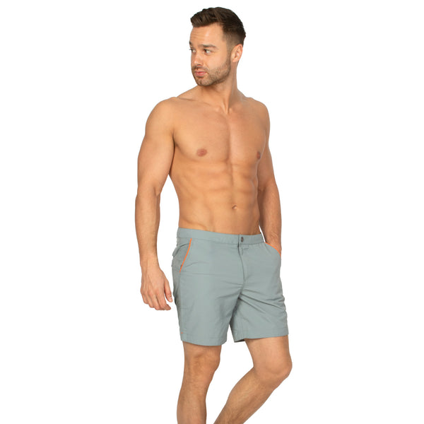 Rio 6.5" Anchor Grey with Boto Pouch Lining Swim Trunks