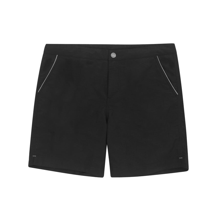 Rio 6.5" Midnight Black with Boto Pouch Lining Swim Trunks