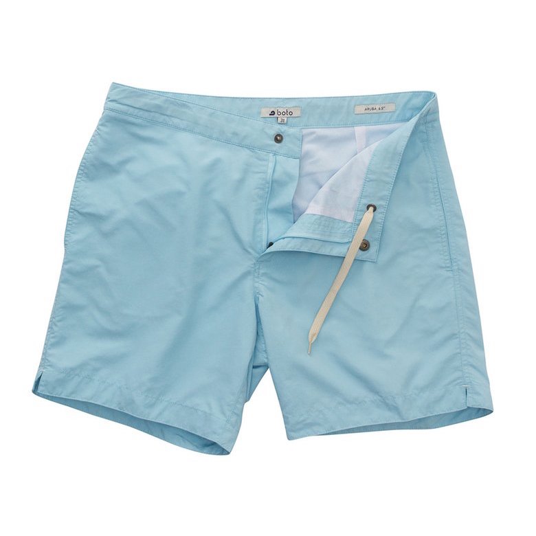 Aruba 6.5" Aqua Blue Swim Trunks
