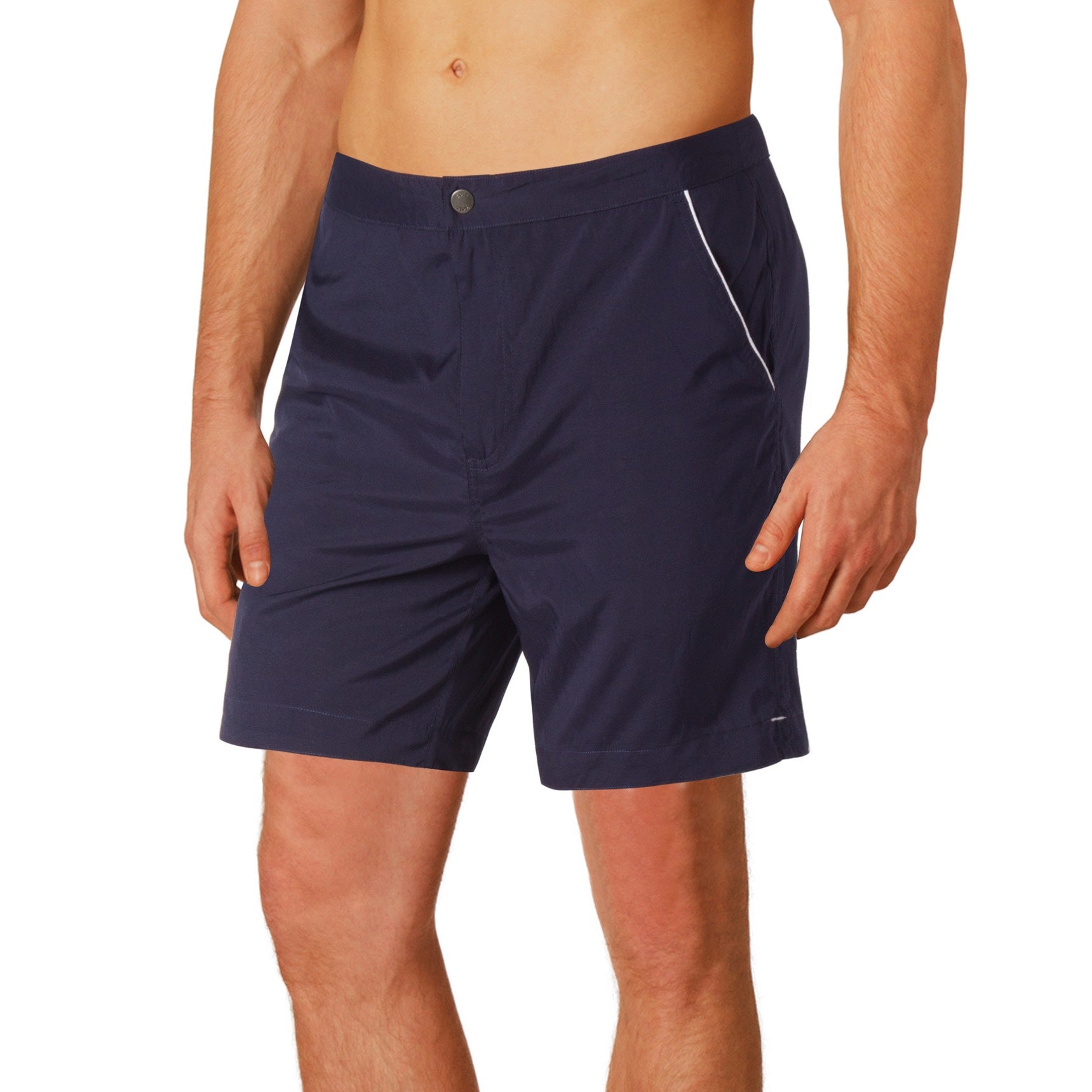 Rio 6.5" Stretch Navy with Boto Pouch Lining Swim Trunks